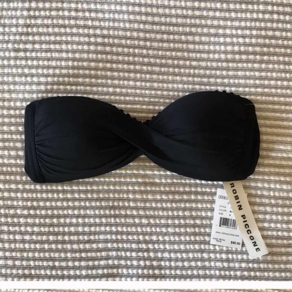 Black Bathing Suit Bandeau